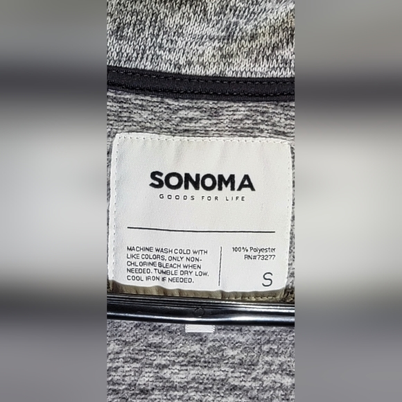 Gray Zip Up Sweater Long Sleeve Small - Sonoma - Picture 4 of 4